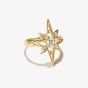 THOMAS SABO 18ct Yellow Gold Plated Cubic Zirconia Star Ring TR2550-M01-14