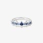 THOMAS SABO Sterling Silver & Blue Crystal Tiara Ring TR2552-166-1