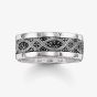 THOMAS SABO Sterling Silver Black Cubic Zirconia Love Knot Band Ring TR2006-051-11