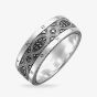 THOMAS SABO Sterling Silver Black Cubic Zirconia Love Knot Band Ring TR2006-051-11