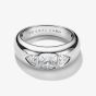 THOMAS SABO Bold Elegance Sterling Silver Multi Cut Cubic Zirconia Three Stone Ring TR2525-051-14