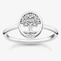 THOMAS SABO Silver & Cubic Zirconia Tree of Life Ring TR2375-051-14