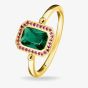 THOMAS SABO Gold Plated Red and Green Multi-Stone Ring TR2264-973-7