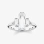 THOMAS SABO Sterling Silver Magic Stars Large Baguette Cut Cubic Zirconia Ring TR2267-051-14