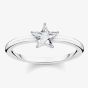THOMAS SABO Sterling Silver Magic Stars Cubic Zirconia Sparkling Star Ring TR2270-051-14