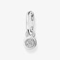 THOMAS SABO Silver Single White Cubic Zirconia Drop Hoop Earrings CR720-051-21