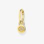 THOMAS SABO Gold Plated Single White Cubic Zirconia Drop Hoop Earrings CR720-414-39