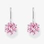 THOMAS SABO Silver & Pink Cubic Zirconia Earrings H2287-051-9