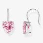 THOMAS SABO Silver & Pink Heart Pink Cubic Zirconia Earrings H2288-051-9