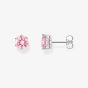 THOMAS SABO Sterling Silver Large Pink Zirconia Stud Earrings H2300-051-9