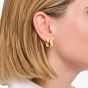 THOMAS SABO Gold Plated 13.4mm Angular Shape Hoop Earrings CR743-413-39