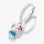 THOMAS SABO Hello Kitty Blue Charm & Cubic Zirconia Single Hoop Earring CR774-M06-7