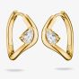 THOMAS SABO Fluid Elegance 18ct Yellow Gold Plated Cubic Zirconia Wave Earrings CR763-M01-14