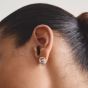 THOMAS SABO Together Sterling Silver Cubic Zirconia Intertwined Stud Earrings H2352-051-14