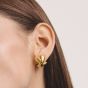 THOMAS SABO Classics 18ct Yellow Gold Plated Cross Stud Earrings H2358-M01-39
