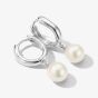 THOMAS SABO Bold Elegance Sterling Silver Freshwater Pearl Drop Hoop Earrings CR766-082-14