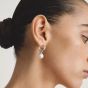 THOMAS SABO Bold Elegance Sterling Silver Freshwater Pearl Drop Hoop Earrings CR766-082-14