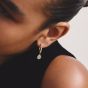 THOMAS SABO Classics 18ct Yellow Gold Plated Cubic Zirconia Teardrop Cluster Drop Hoop Earrings CR748-M01-14