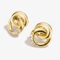 THOMAS SABO Together 18ct Yellow Gold Plated Cubic Zirconia Intertwined Stud Earrings H2352-M01-14