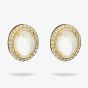 THOMAS SABO Fluid Elegance 18ct Yellow Gold Plated Mother of Pearl Halo Stud Earrings H2354-M01-14