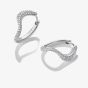THOMAS SABO Fluid Elegance Sterling Silver Pave Cubic Zirconia Wave Earrings CR765-051-14