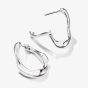 THOMAS SABO Sterling Silver Wave Hoop Earrings CR754-001-21