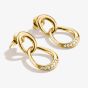 THOMAS SABO Together 18ct Yellow Gold Plated Cubic Zirconia Intertwined Earrings H2350-M01-14