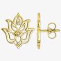 THOMAS SABO Ladies Gold Plated Diamond Lotus Flower Ornamentation Earrings D_H0007-924-39