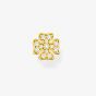 THOMAS SABO 18ct Yellow Gold Plated & Cubic Zirconia Four Leaf Clover Single Stud Earring H2215-414-14