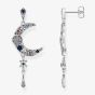 THOMAS SABO Silver Multi-Coloured Moon & Stars Dropper Earrings H220-945-7