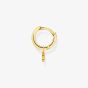 THOMAS SABO Ladies Single Gold-Plated Hoop Moon Pendant Earring CR708-414-14