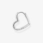 THOMAS SABO Ladies Single Silver Stone Set Heart Hoop Earring CR693-051-14