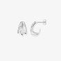 THOMAS SABO Ladies Silver 3 Row Half Hoop Wave Earrings H2231-051-14