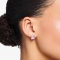 THOMAS SABO Silver & Pink Octagon Cut Cubic Zirconia Large Stud Earrings H2201-051-9