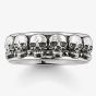 THOMAS SABO Sterling Silver Oxidized Skulls Ring TR1878-001-12