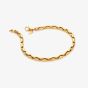 Ava & Sky 14ct Yellow Gold Plated Braided Bracelet ASL0011