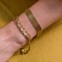 Ava & Sky 14ct Yellow Gold Plated Braided Bracelet ASL0011
