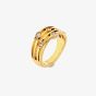 Ava & Sky 14ct Yellow Gold Plated Cubic Zirconia Four Row Ring ASR0003
