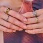 Ava & Sky 14ct Yellow Gold Plated Cubic Zirconia Four Row Ring ASR0003