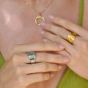 Ava & Sky Stainless Steel Verve Chunky Twisted Ribbon Ring ASR0006