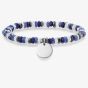 THOMAS SABO Silver Disc Blue Black White Stone Bracelet LBA0023-829-7