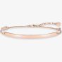 THOMAS SABO Rose Gold Plated Love Bridge Heart Infinity Bracelet LBA0042-416-14