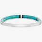 THOMAS SABO Silver Love Bridge Simulated Turquoise Bead Bracelet LBA0091-885-17