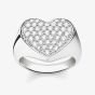 THOMAS SABO Silver Pavé Cubic Zirconia Heart Ring TR2084-051-14