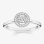THOMAS SABO Silver Diamond Pavé Halo Cluster Ring D_TR0008-725-14