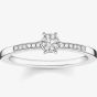 THOMAS SABO Silver Round Pavé Diamond Shoulders Ring D_TR0022-725-14