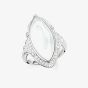 THOMAS SABO Silver Milky Quartz Marquise Ring TR2041-690-14