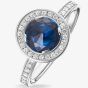 THOMAS SABO Silver Round Blue Pavé Cubic Zirconia Ring TR1971-050-32