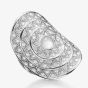 THOMAS SABO Ladies Silver Glam And Soul Milky Quartz ZigZag Ring TR2053-690-14