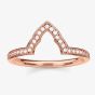 THOMAS SABO Silver Rose Gold Plated Cubic Zirconia Stacking Ring TR2070-416-14